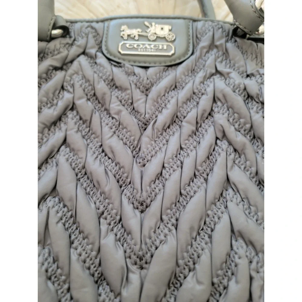 Rare Anniversary 70th Coach Purse Madison Satchel Shoulder Bag 18634 Gray
